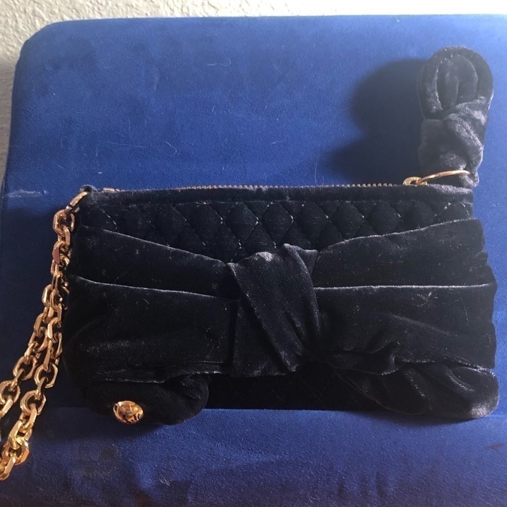 Adorable juicy couture velveteen and gold  Wristlet
